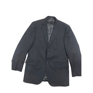 Pronto Uomo Mens Black Two Button Blazer Sport Coat Jacket Size 40R